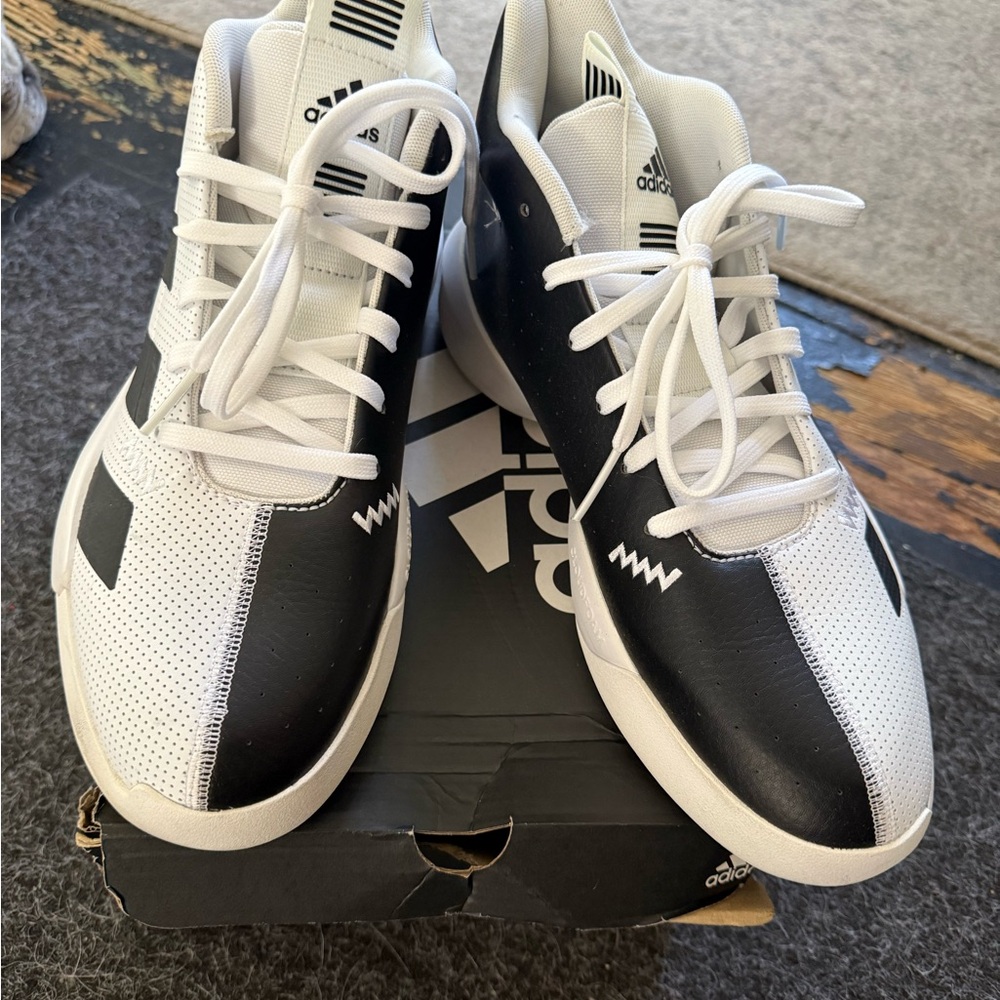 Adidas Men's Athletic Black and White Shoes